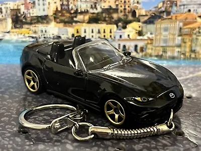 Diecast Mazda MX-5 MX5 Miata Black Model Toy Car Keyring • £12.99