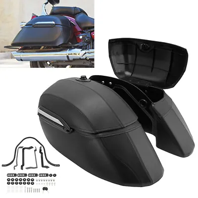 Hard Bags Saddlebags & Heavy Duty Mounting Kit For Honda Classic VTX1800 VTX1300 • $368.99