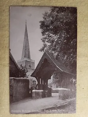 Harrow Middlesex England  Parish Church Lych Gate  Photochrom 52480  1924 • £3.99