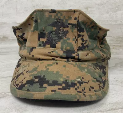 USMC Cover Garrison Marpat Digital Woodland Camo US Marine Corps Hat Cap Small • $12.98