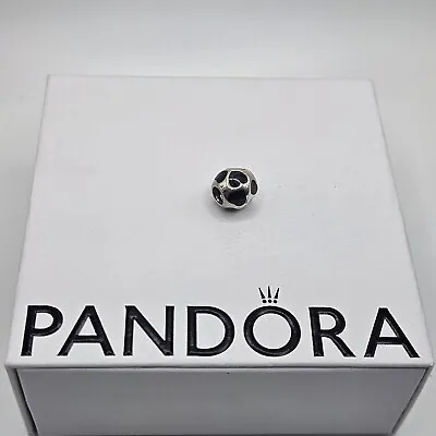 Genuine Pandora Black Enamel Hearts Charm ALE 925 #790543EN22 • £14