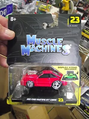 Maisto  Muscle Machines 1/64 1993 Ford Mustang Svt Cobra Red NIB • $10.99