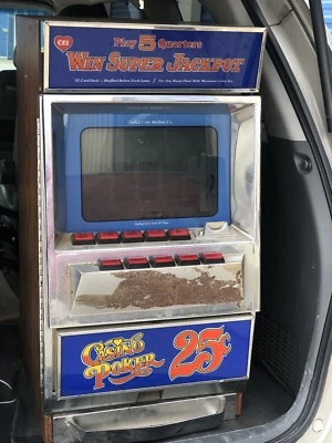 $150 • Buy Vintage SLOT Machine $.25 CENT Casino Poker 1984. For Parts Or Restoration.