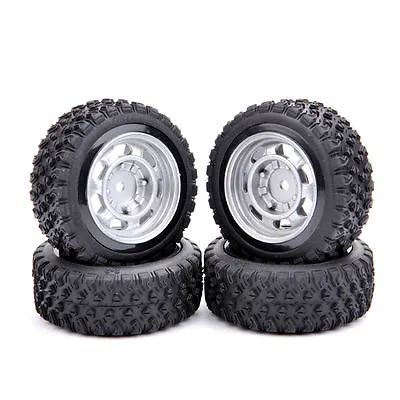 4PCS 1:10 RC Rally Tires And Wheels Rims For HSP HPI Off Road Model Car 12mm Hex • £17.99