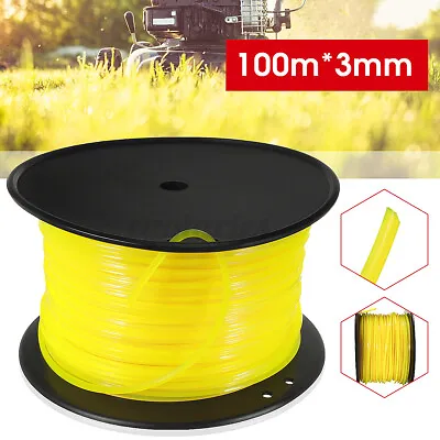 £12.89 • Buy 100m*3mm Square Shape Wire Cord Nylon For STIHL Strimmer Trimmer Head Mower UK