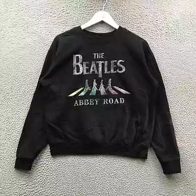 The Beatles Abbey Road Sweatshirt Women's Medium Long Sleeve Music Graphic Black • £23.74