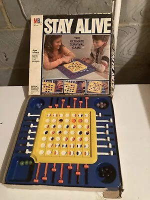 Stay Alive Board Game Vintage MB Milton Bradley 1970s Marbles Family • £12.99