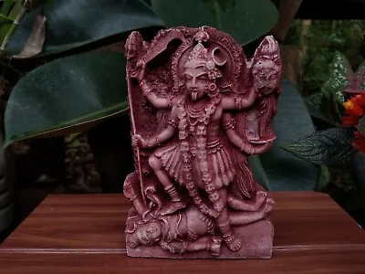 $69.98 • Buy Kali Matha Brown Stone Sculpture Hindu Lord Durga Statue God Figurine New Year G