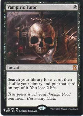 MTG: The List Reprints: Vampiric Tutor: Lightly Played Condition • $33