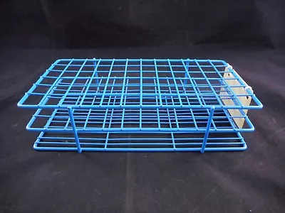 BEL-ART Metal 15-16mm Tube Vial Rack Holder Epoxy Wire 6 X 12 Blue 72 Place • $16.59