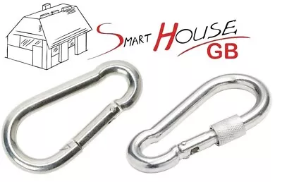 Locking Carabiner Clip Snap Hook Spring Loaded Steel Karabiner Carabina Carbine • £97.98