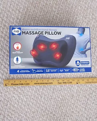 Sealy Multi Functional Therapy Massage Pillow W/ Infrared Heat Therapy NIB NEW • $19