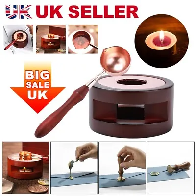 £6.19 • Buy Sealing Stamp Wax Seal Set Warmer Melting Spoon Kit Sticks Furnace Stove Pot