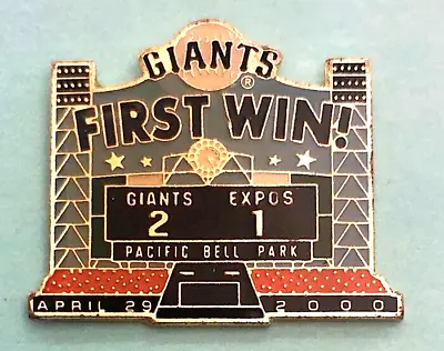 4/29/2000  SF Giants First Win At Pac Bell Park Commemorative Pin • $12.99