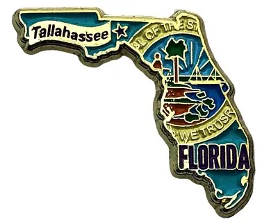 Florida State Of Capital Tallahassee Hat Lapel Pin AVA F1D30C • $11.79