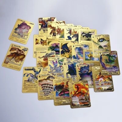 $15 • Buy Pokemon Cards Metal Gold Vmax GX Energy Card Charizard Pikachu Rare Collection