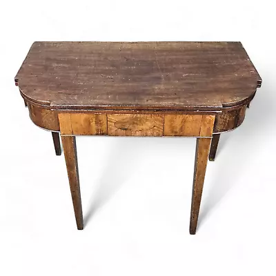 Antique Federal Period Mahogany Gate Leg Card Table Flip Top • $745