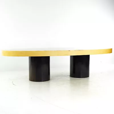 Pace Collection Mid Century Burlwood And Black Lacquer Dining Table • $6695
