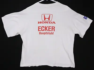 Vintage 90s Teacher Hauptstuhl Germany T-Shirt HONDA ECKER Size Large XL? *READ • $14.50