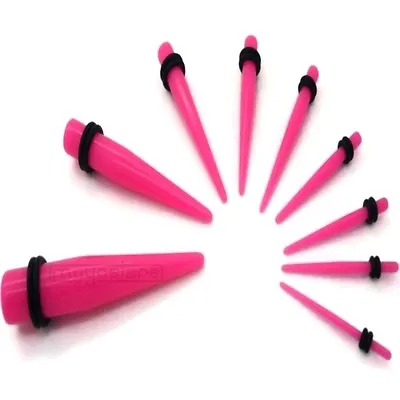 Pink Pen Set Expander Rod Taper Ear Plug Tunnel Piercing Pink • £1.80