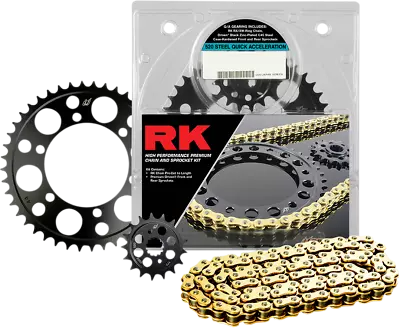 RK Gold Drive Chain Sprocket Quick Acceleration Kit For Suzuki GSXR600 06-10 • $179.46