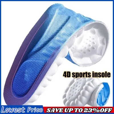 4D CLOUD TECHNOLOGY Insoles Hiking Trainer Inner Soles Inserts Breathable Work • £4.04