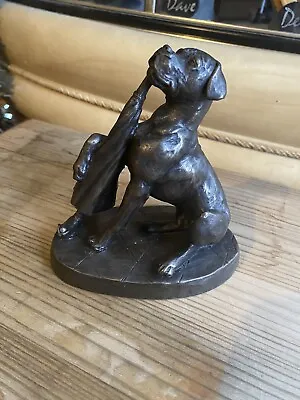 Cold Cast Bronze  Figurine- Sitting Boxer • £12.99