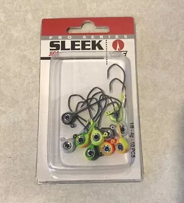 VMC Pro Series Sleek Jigs - 10 Pack 1/8 Oz Assorted UV Bright Tech Set Hook NEW • $9.99