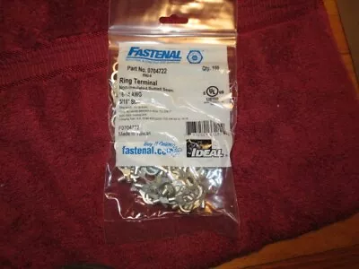 100 Ring Terminal Non-Insulated Butted Seam 16-14 GA AWG Gauge 5/16'' Fastenal • $9.50