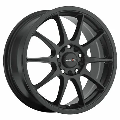 16  Vision Street 425 Bane Matte Black Wheel 16x7 4x100 Street Rim 42mm • $144