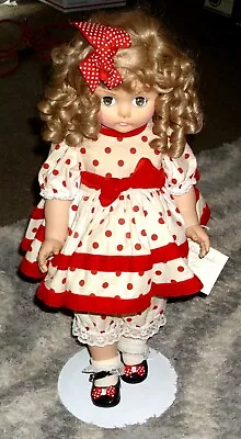 Vintage Madame Alexander Classics 20  Kelly Doll Red Polka Dot Dress And Curls • $75