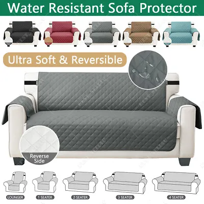 Quilted Sofa Cover Water Resistant Nonslip Couch Slipcover Furniture Protector • $4.99