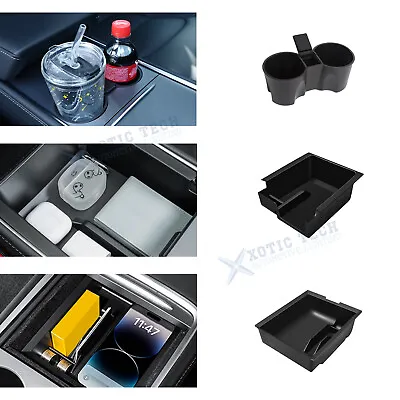 Center Console Armrest Storage Cup Holder Organizer For Tesla Model 3 Y 2021-23 • $28.99