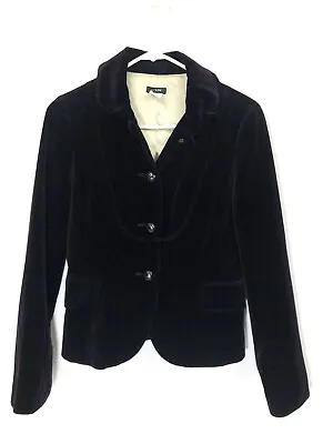 J Crew Women’s 2 Schoolboy Blazer Velvet Wooden Buttons Lined Deep Purple • $35