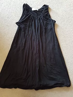 Internacionale Long Black Dress Top Size 10 • £2.50