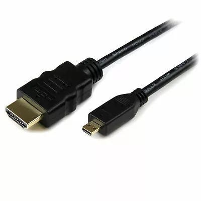  Premium Micro Hdmi To HDMI Cable  For Kindle/ HUDL/ HUDL 2/ Samsung To TV HDT • £5.45