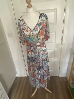 Kaftan Colourful Dress By M&S. Size 12 • £33