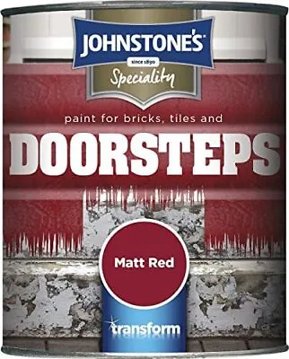 Johnstone's 307950 Paint For Bricks Tiles And Doorsteps Matt Red 750ml • £13.67