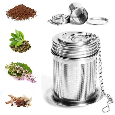 Tea Ball Loose Tea Leaf Strainer Herbal  Spice Infuser Filter Diffuse Fine Mesh • £5.21