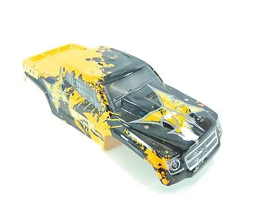 ECX Ruckus 1/10 2wd Monster Truck Body Shell Rare Orange Black Yellow • $29.99