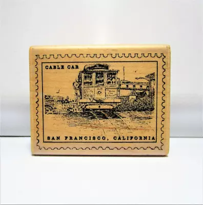 Vintage Cable Car Post Rubber Stamp Coronado Island San Francisco Mail Rare • $12.90