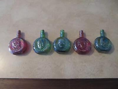 VINTAGE WHEATON MINIATURE GLASS BOTTLES LOT OF 5 Presidents GrantEisenhower • $9.99