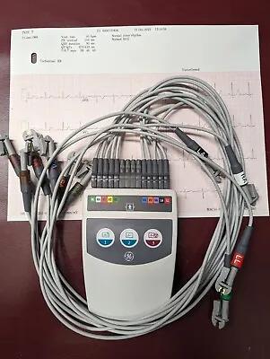 GE CAM 14 EKG Acquisition Module MAC 5000 5500 And Case Stress  W/ Leads • $975