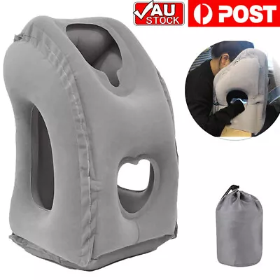 $21.98 • Buy Inflatable Air Cushion Travel Pillow Head Support Pillow For Airplane/ Nap Rest