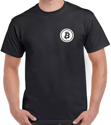 Bitcoin Logo Crypto Design MensT Shirt Casual Custom MadePrint GraphicTop TeeNEW • $26.99