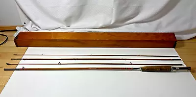 Vintage Montague Eel River Bamboo Fly Fishing Rod 2 Tips 4 Pcs Case Please Read • $199.99