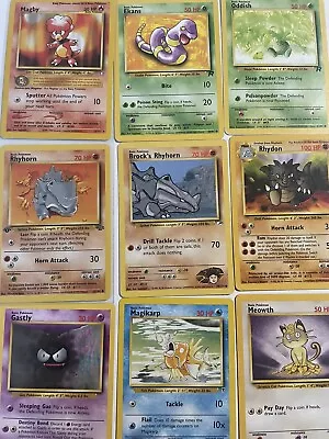 Vintage Pokemon 9 Card Lot.  1999-2002 WOTC 1st Edition Rhyhorn. Magby. Rhydon. • $6.99