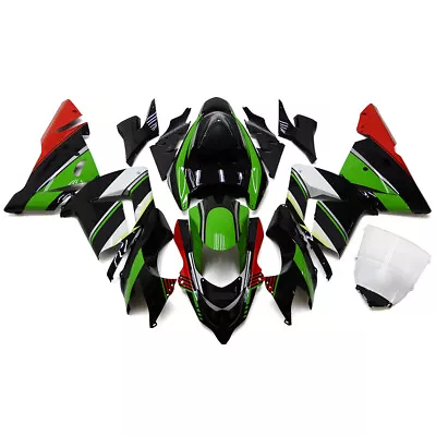 Green Black Fairing Kit For Kawasaki Ninja ZX10R 2004 2005 04 Injection Bodywork • $453.95