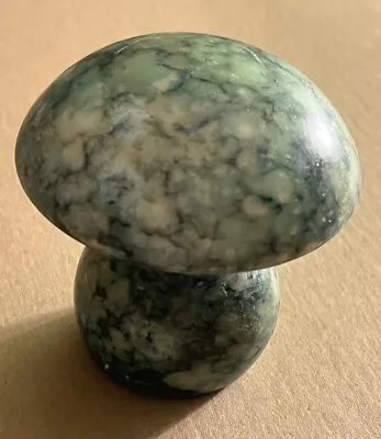 Italian MCM Mushroom Turquoise Blue Marble Stone Paperweight Vintage 3” RARE!! • $29.99