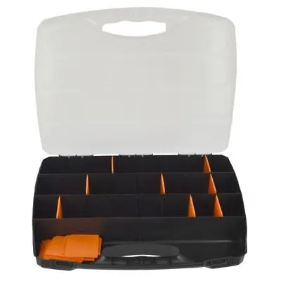 Large Divided Compartment Organiser Work Plastic Case Box Holder Storage CN03 • £15.06